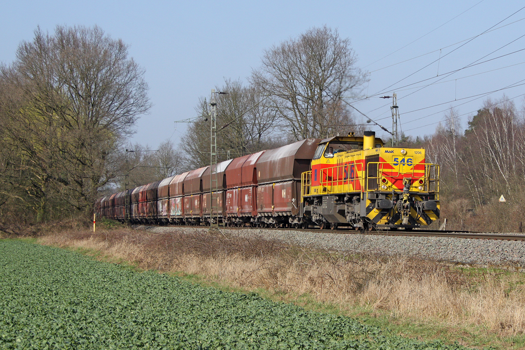 Die E&H 546 in Ratingen Lintorf am 22,03,12