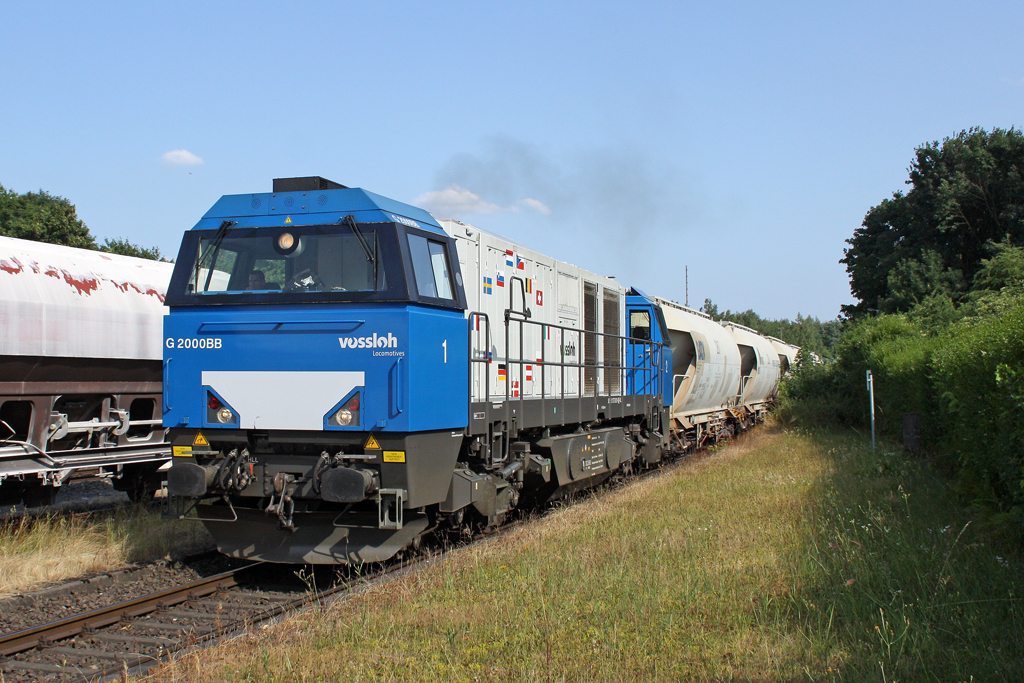 Die Erstzlok f�r die NE 9 der Neusser Eisenbahn in Dornap-Hahnenfurt am 14,07,10
