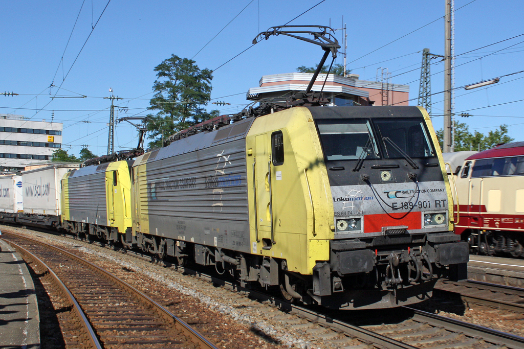 Die ES 64 F4-001 (E 189 901) in Traunstein am 01,08,10