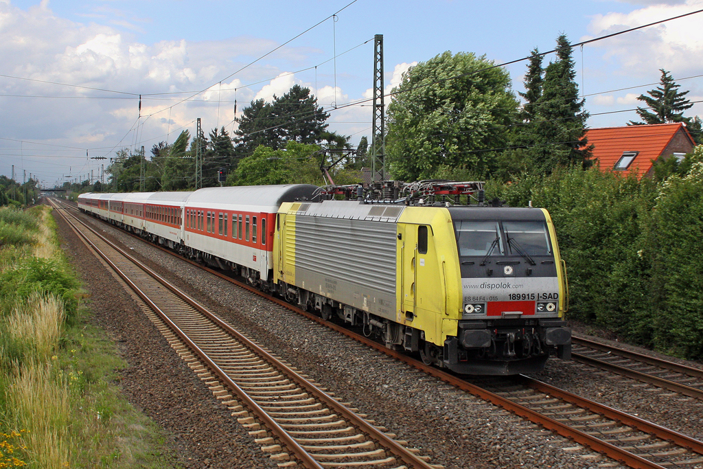 Die ES 64 F4-015 ( 189 915 ) in Angermund am 01,07,12