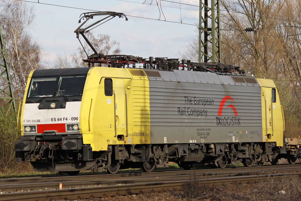 Die ES 64 F4-096 in Gremberg am 02,04,10