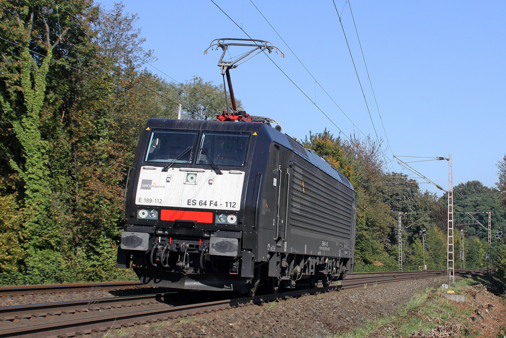 Die ES 64 F4-112 ( 189 112 ) in Gruiten am 12,10,10