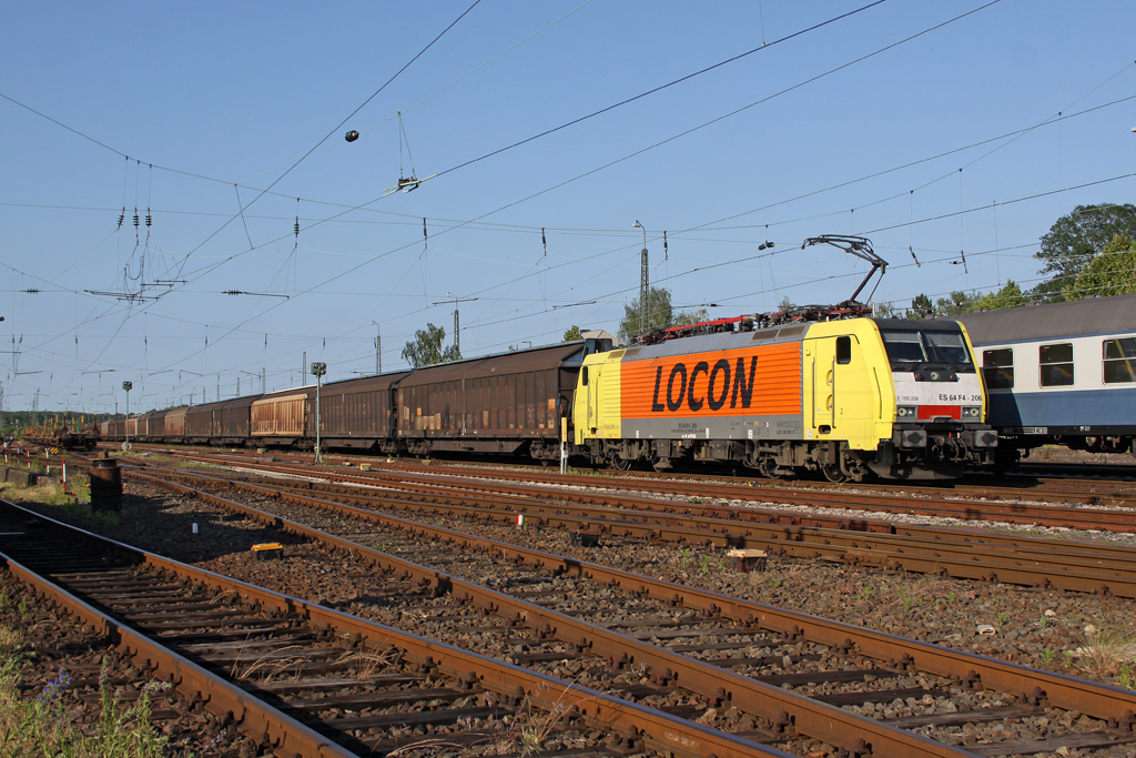 Die ES 64 F4-206 ( E 189 206 ) vom LOCON in Darmstadt-Kranichstein am 02,06,11