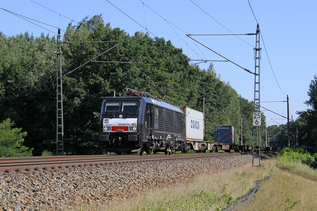 Die ES 64 F4-803 ( 189 803 ) in Erkner am 24,07,12
