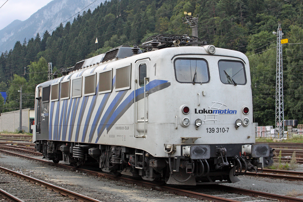Die Lokomotion 139 310-7 in kufstein am 31,07,11