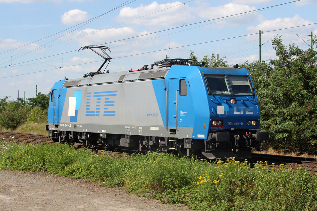 Die LTE 185 529-5 in Porz Wahn am 15,07,11