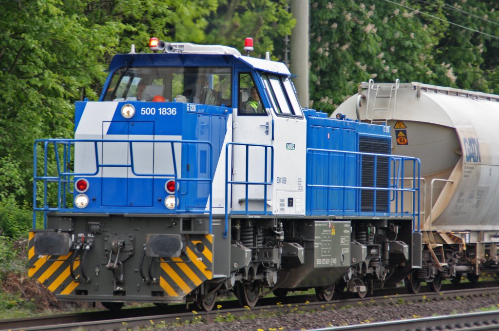 Die NE Mietlok WLS 500 1836 am 14.5.10 in Ratingen-Lintorf
