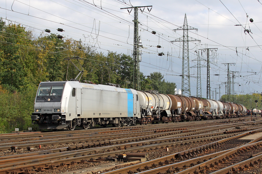 Die Railpool 185 684-8 in Gremberg am 05,10,10 Ps. Gru� zur�ck :-)