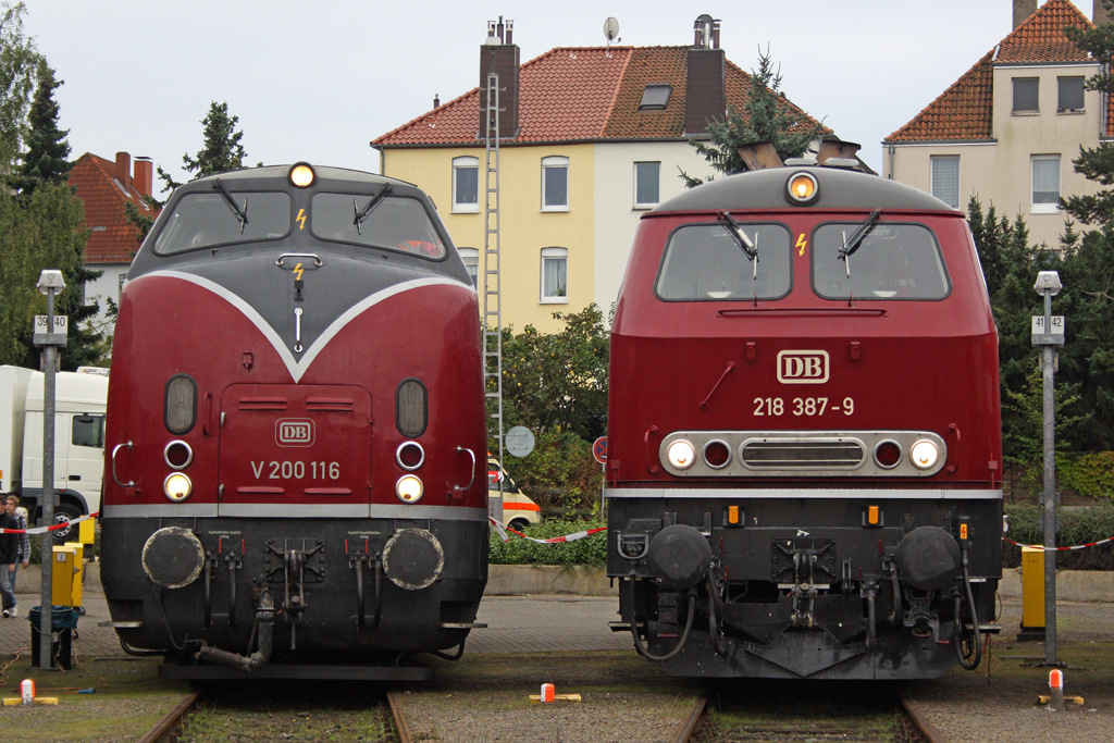 Die V200 116 und 218 387-9 beim BW Fest Osnabr�ck am 19,09,10