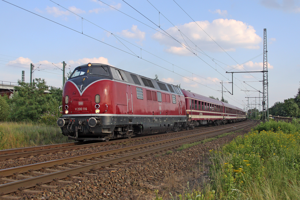 Die V200 116 in Porz Wahn am 15,07,11