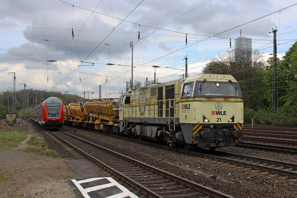 Die WLE 21 ( Warsteiner ) in K�ln West am 18,04,12