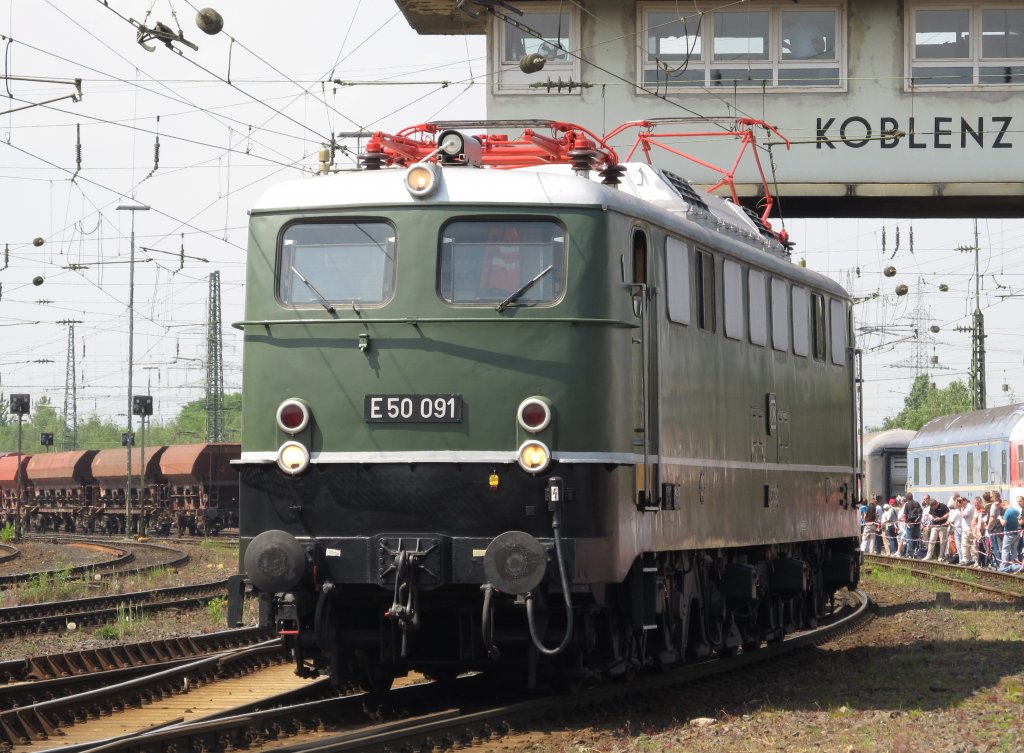 E50 091 am 21.5.2011 bei der Lokparade im DB Museum Koblenz.
