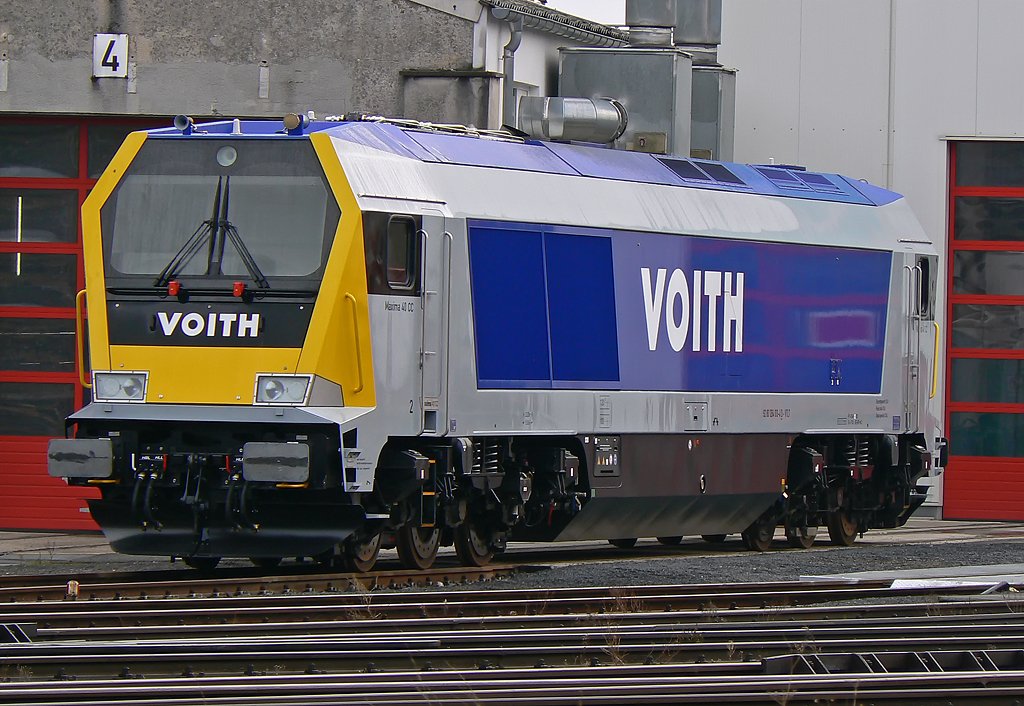 Ein seltener Gast im BW der HGK in Br�hl Vochem , eine Voith Maxima !! Aufgenommen am 29.12.09 von der Kurf�rstenstrasse (�ffentl. zug�nglich .... !!! ) 

