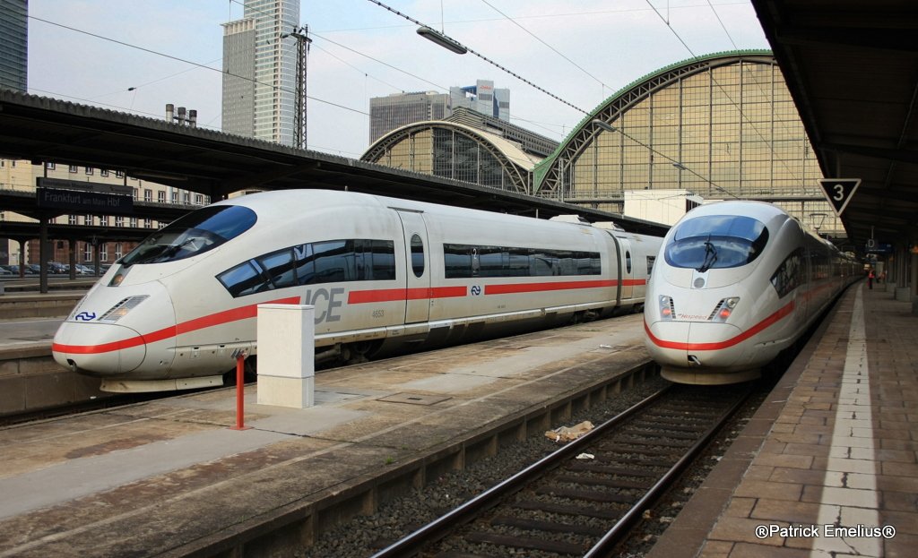 Ein Zug aus Br�ssel und der ander kam aus Br�ssel. So gesehen in Frankfurt am Main Hbf.

