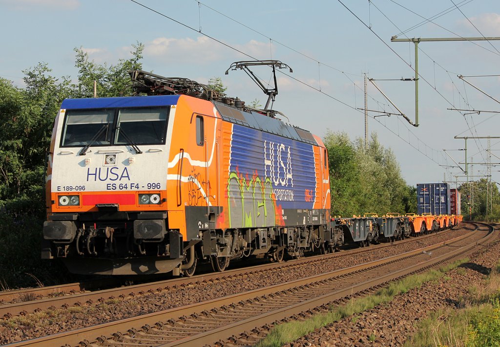 ES 64 F4-996 der HUSA Transportation in Porz Wahn am 15.07.2011