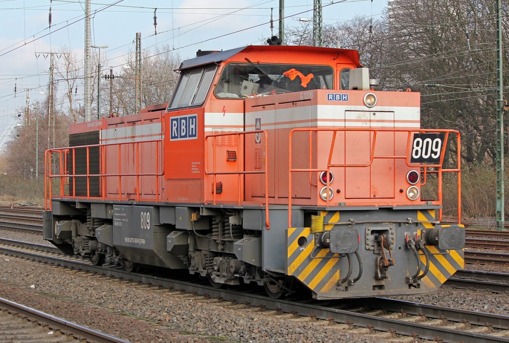 Lok 809 der RAG in K�ln West am 16.02.2011