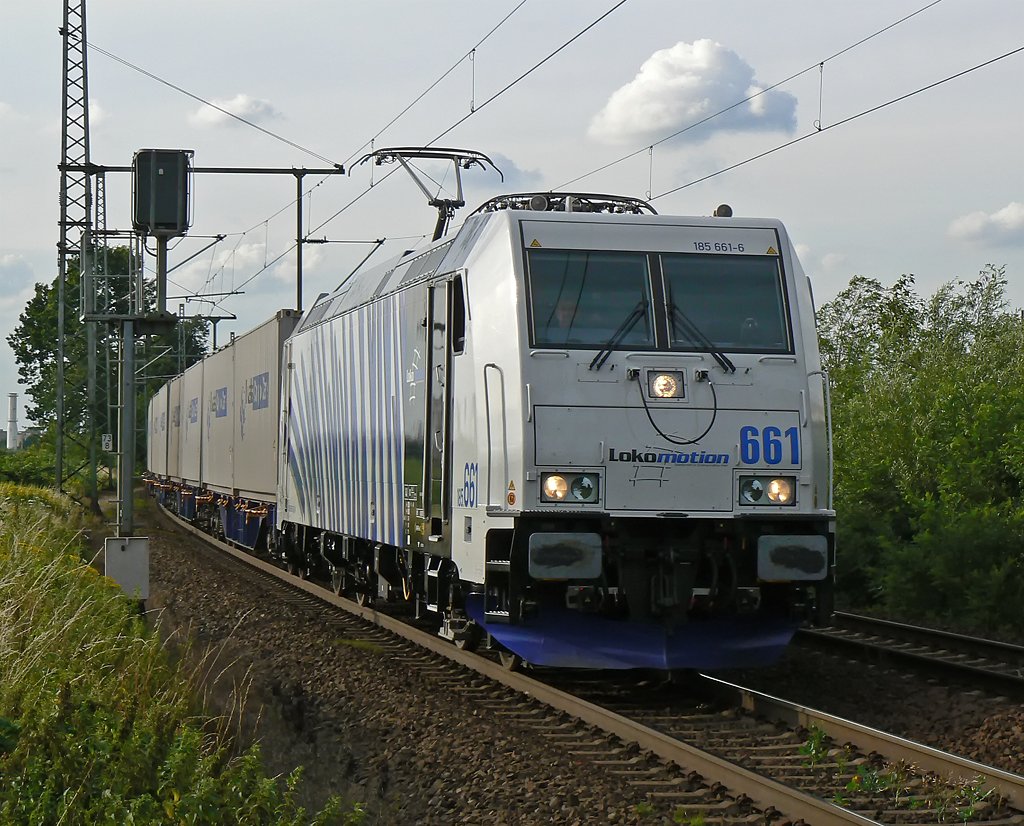 Lokomotion 185 661-6 in Porz Wahn im Juli 09