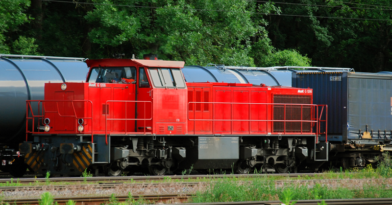 MAK G 1206, CTD, aufgenommen am 11.06.12, bei der Durchfahrt durch Neuoffingen.