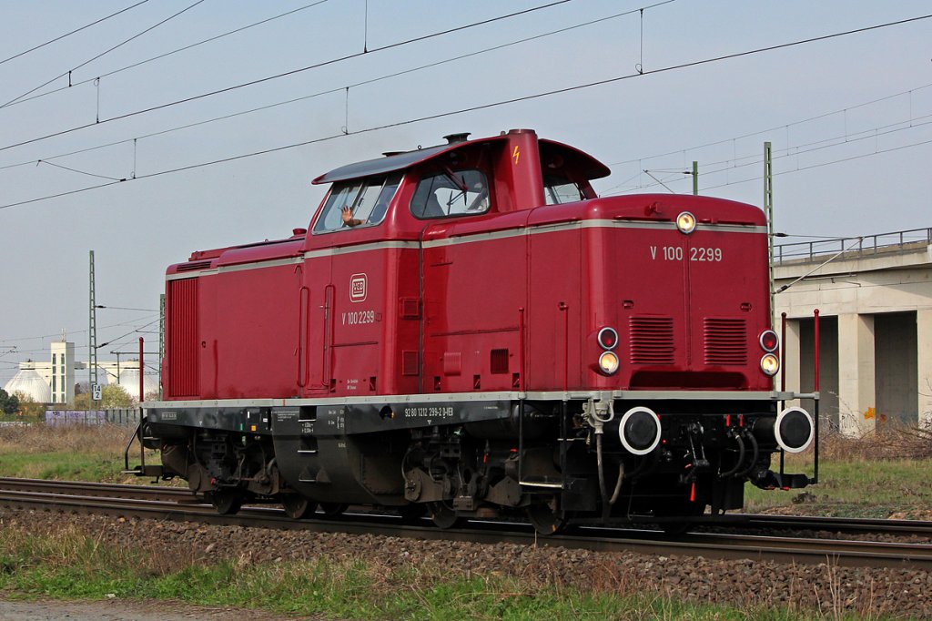 V100 2299 der VEB in Porz Wahn am 03.04.2012