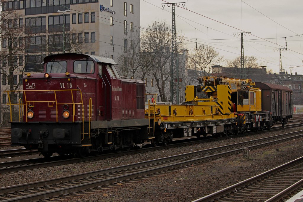 VL15 der Hochwaldbahn in K�ln West am 21.02.2012