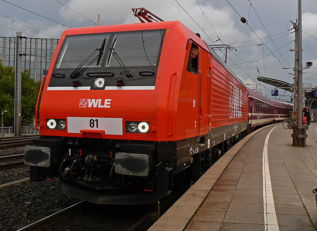 WLE 81 / 189 801 an einem M�ller Touristik Sonderzug aus Wismar kommend in K�ln Hbf. am 12.09.2010 