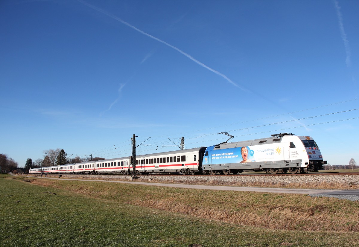 101 055-2  Schau ins Land Reisen  war am 28. Dezember 2015 bei �bersee auf dem Weg nach Salzburg.