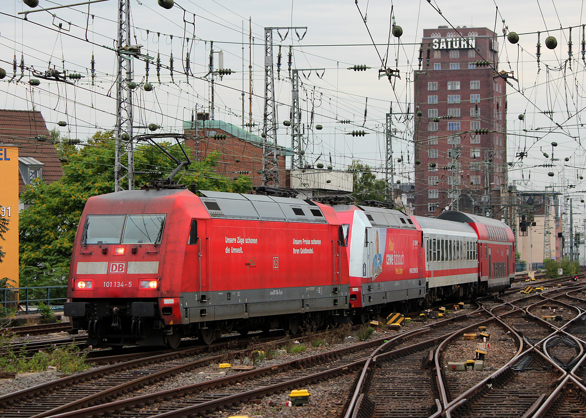 101 134-5 mit einem Pbz in K�ln Hbf am 26.08.2013