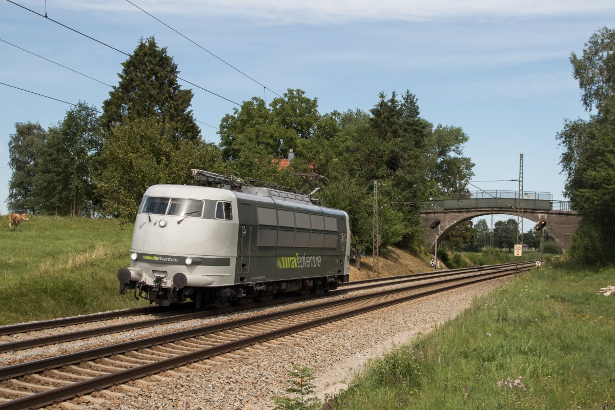 103 222 aus Salzburg kommend am 26. Juli 2015 bei �bersee am Chiemsee.