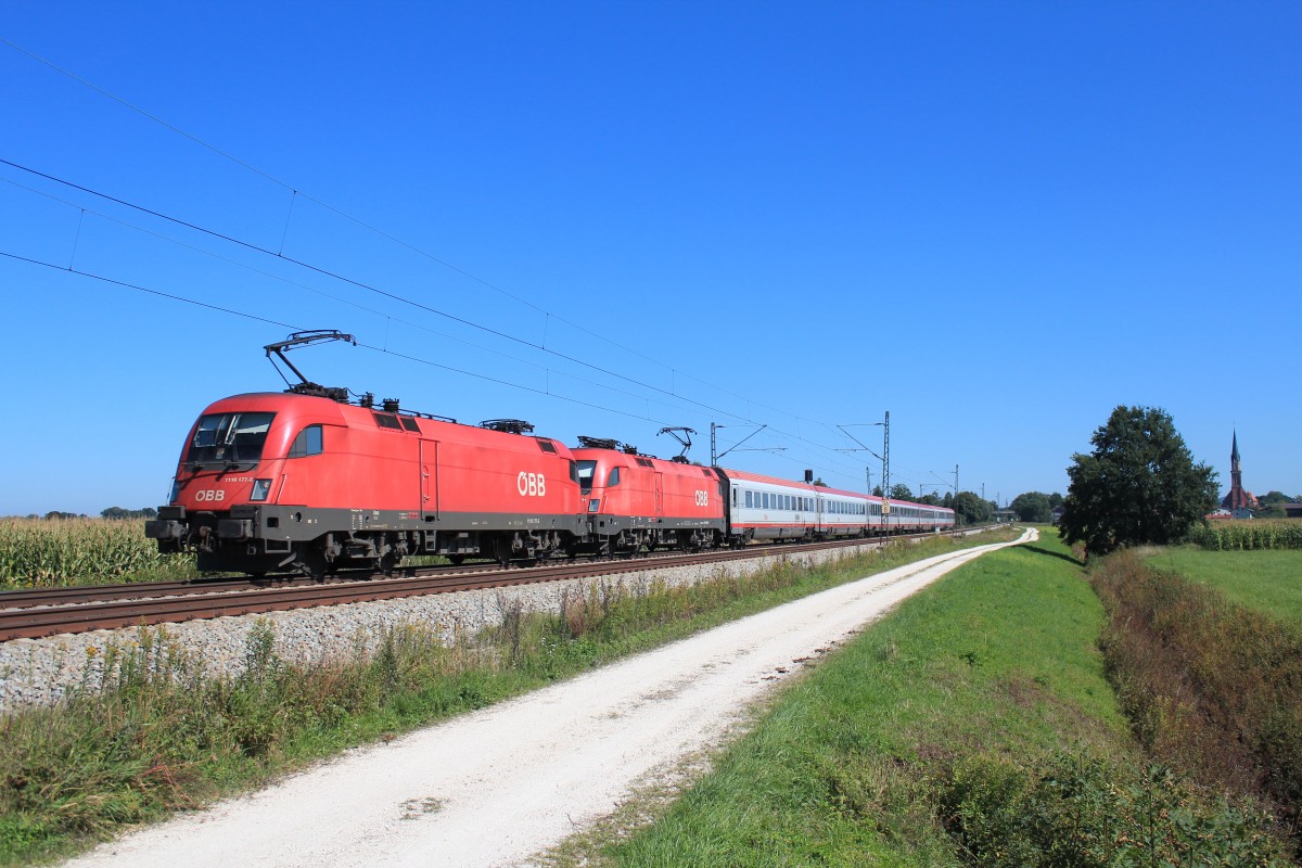 1116 177-5 und 1116 xxx am 9. September 2012 bei �bersee.