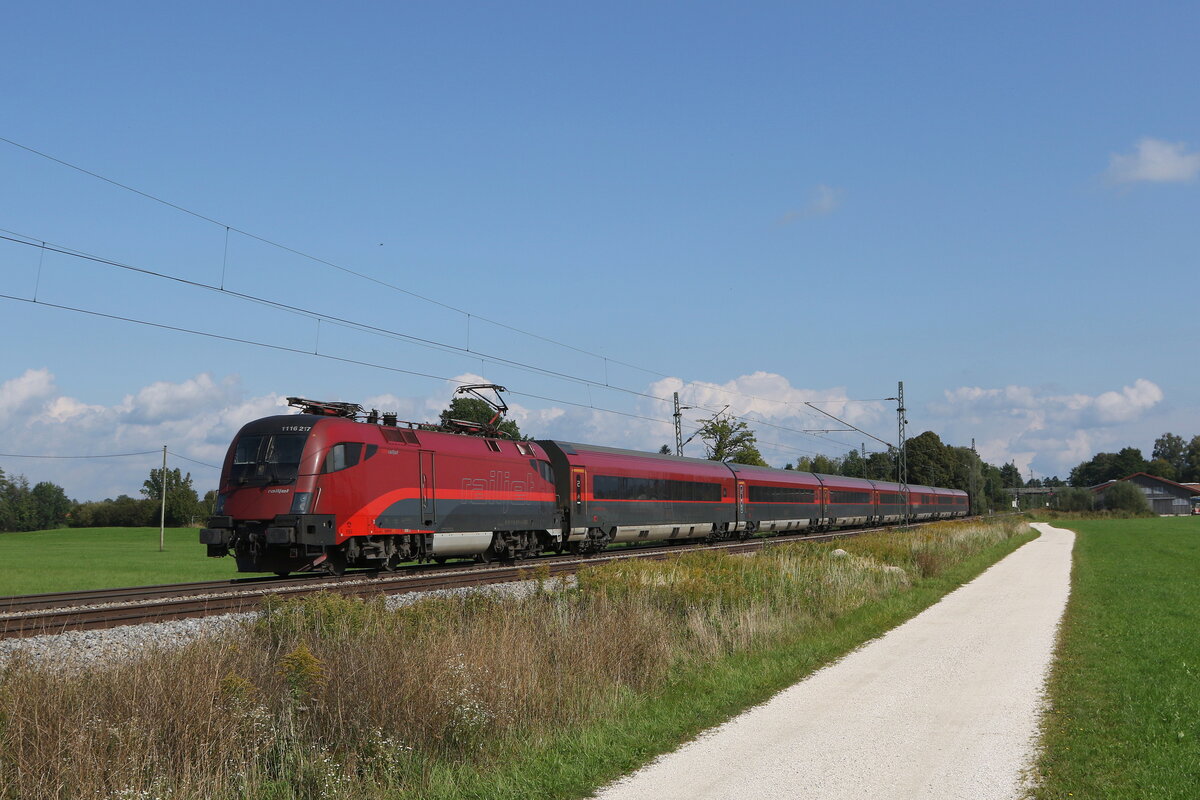1116 217 aus Salzburg kommend am 26. September 2021 bei �bersee.
