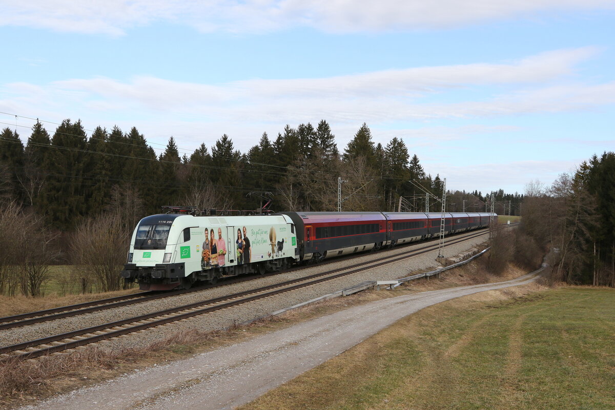 1116 231  BIO Austria  am 14. Februar 2022 bei Grabenst�tt im Chiemgau.