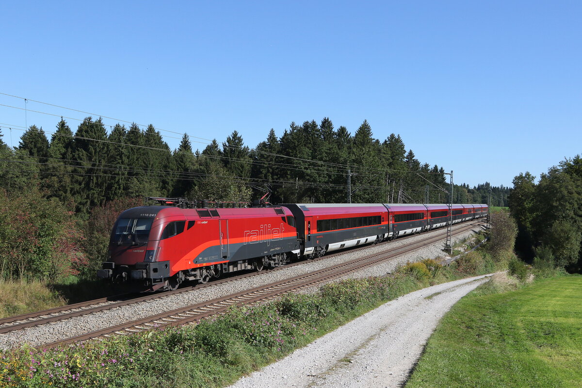 1116 241 aus Salzburg kommend am 25. September 2021 bei Grabenst�tt im Chiemgau.