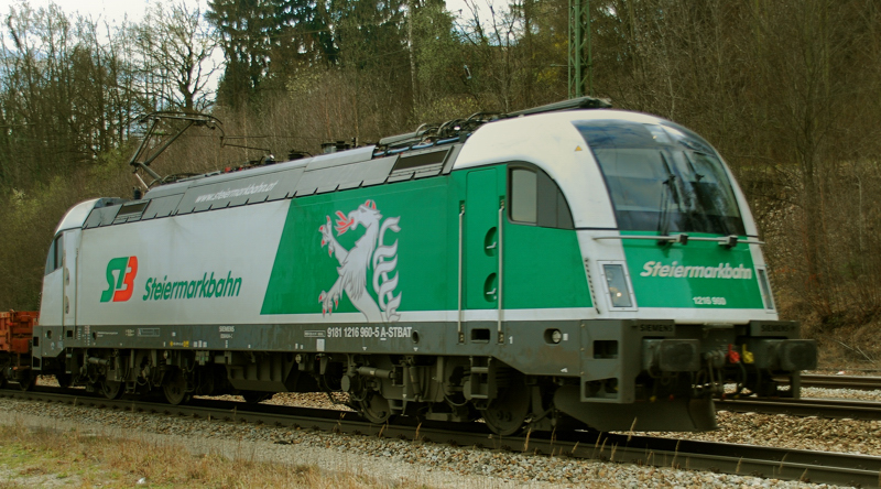 1216 960-5, Steiermarkbahn, aufgenommen am 19.03.14, in A�ling.
