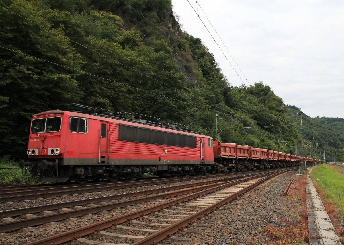 155 016-9 am 22. August 2014 in der N�he von St. Goar im Rheintal