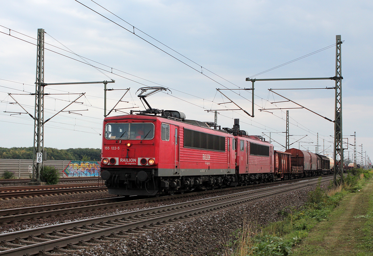 155 122-5 & 155 219-9 bei Porz(Rhein) am 27.08.2013