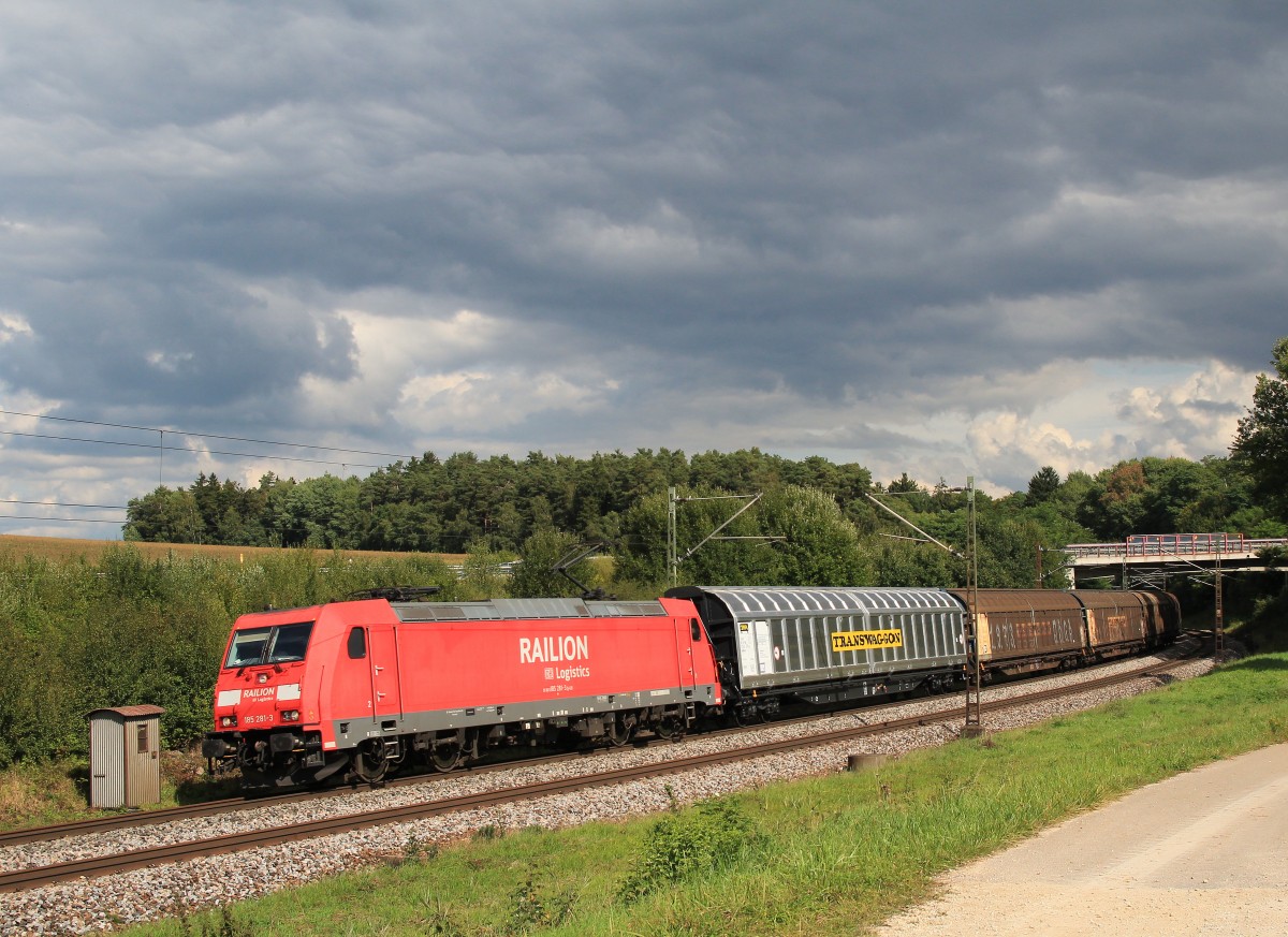 185 281-3 bei Sinngr�n am 30. August 2014.