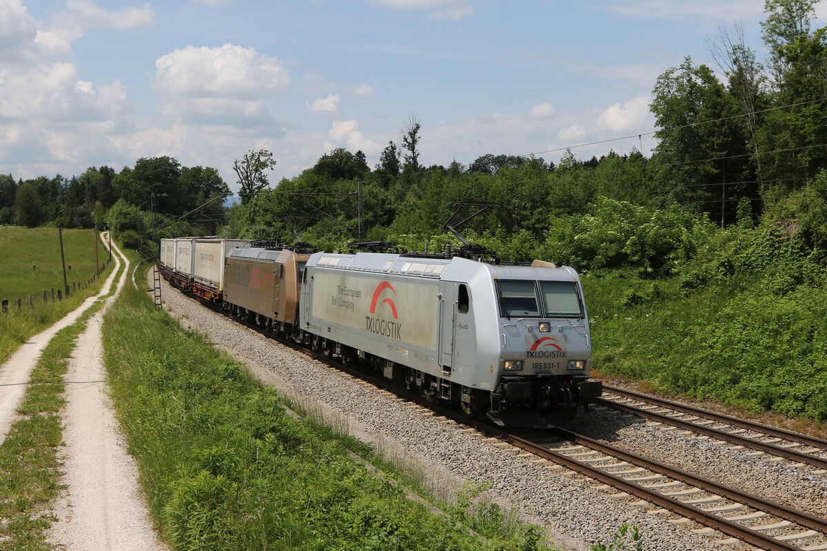 185 531 & 185 538 kurze Zeit sp�ter bei Grabenst�tt.