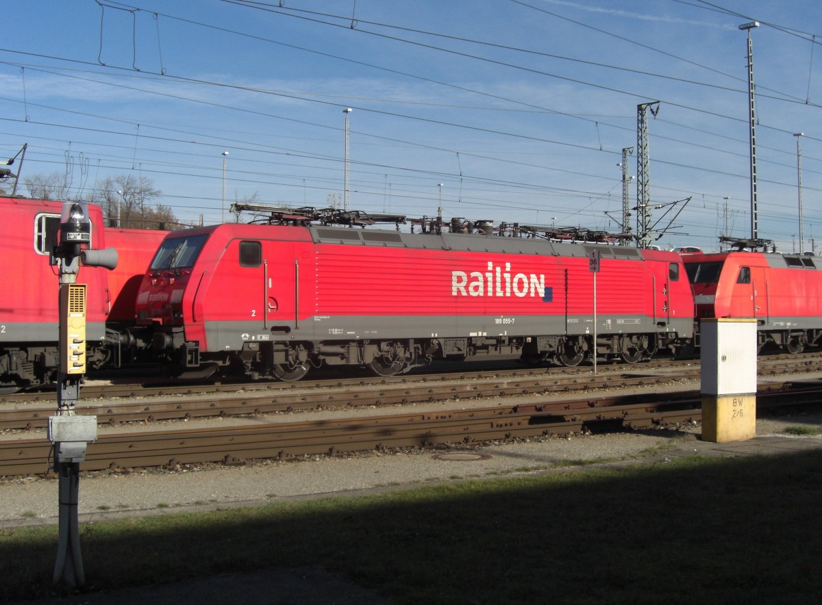 189 055-7 war am 1. November 2008 in M�nchen-Nord abgestellt.