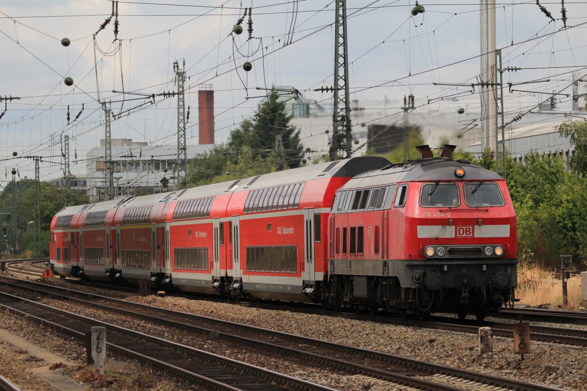 218 404-2 durchf�hrt am 26. August 2013 M�nchen-Heimeranplatz.