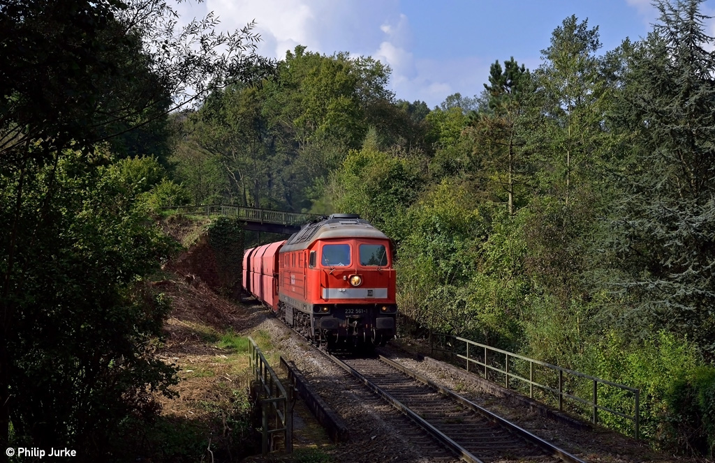 232 561-1 mit dem GM 47749 (Beverwijk - Flandersbach) am 14.09.2014 bei Heiligenhaus.
