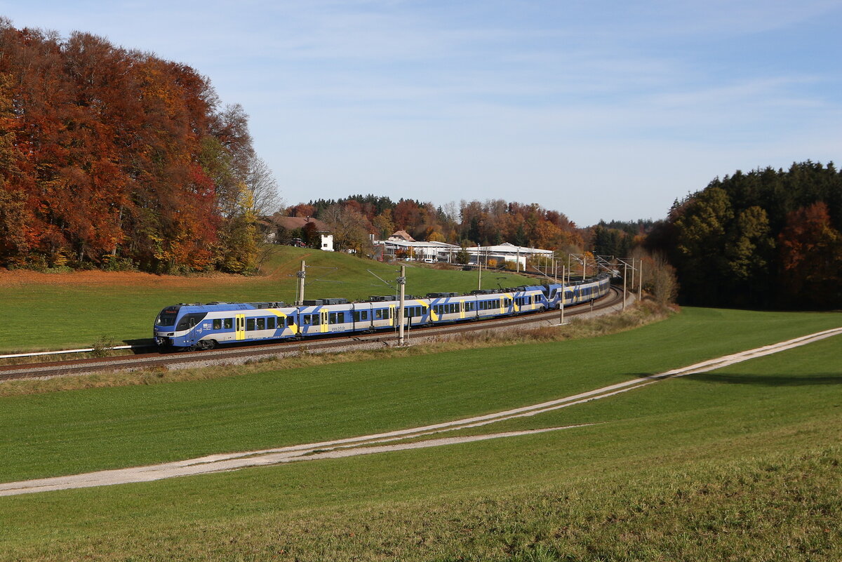 430 017 und 430 013 auf dem Weg nach M�nchen am 31. Oktober 2025 bei Axdorf.
