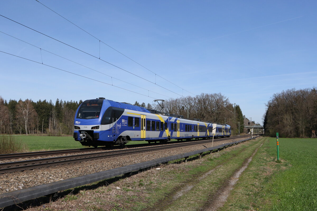 430 029 war am 20. M�rz 2024 bei Brannenburg auf dem Weg nach Kufstein.