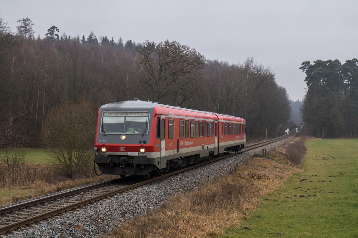 628 593 erwischten wir am 30. Dezember 2015 zum zweiten Mal bei Kastl, diesmal unterwegs nach M�hldorf.
