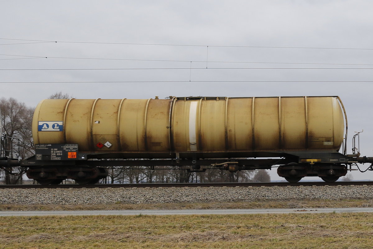 7836 029 (Zans) der  Aretz GmbH  am 28. Dezember 2016 bei �bersee.