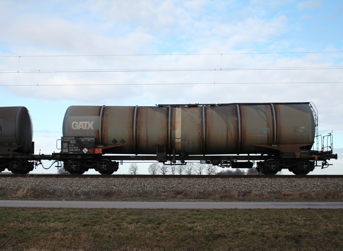 7848 426-5 (Zans) von  GATX  am 6. Januar 2016 bei �bersee.