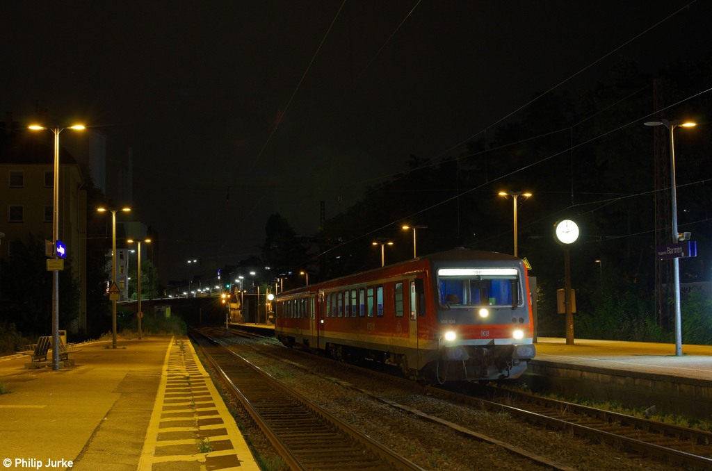 928 539-5 als RB 31736 von Remscheid nach Wuppertal am 13.09.2013 in Wuppertal-Barmen.

