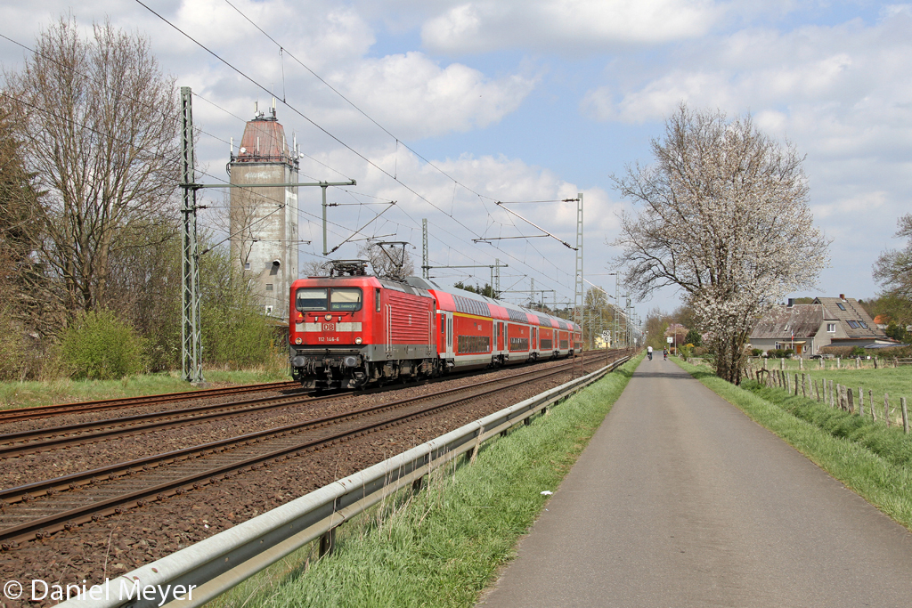 Die 112 146-6 in Brokstedt am 05,05,13 