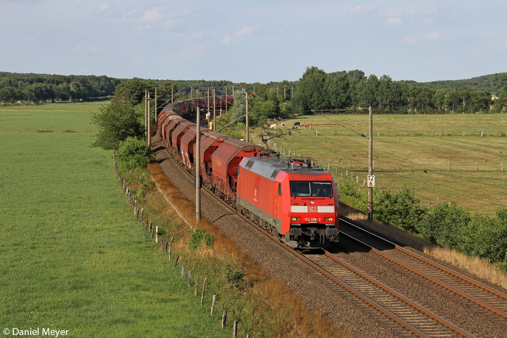 Die 152 006-3 in Ramelsloh am 01.08.2013 