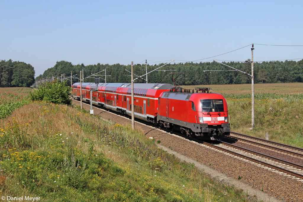 Die 182 003 in Frankfurt (Oder) Rosengarten am 02.08.2013 