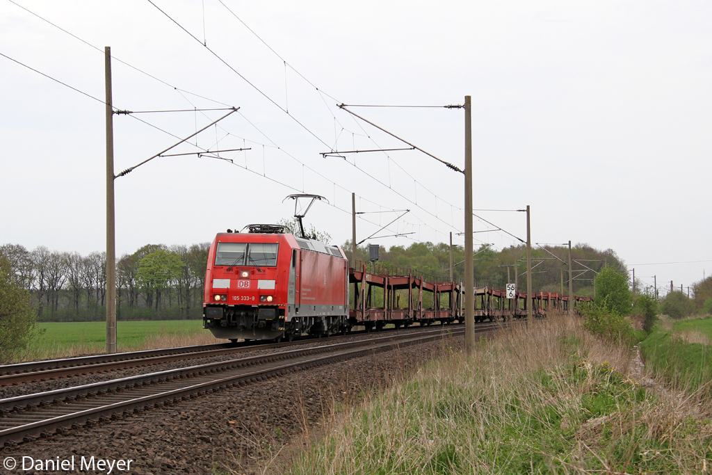 Die 185 333-9 bei Quarnstedt am 07,05,13  